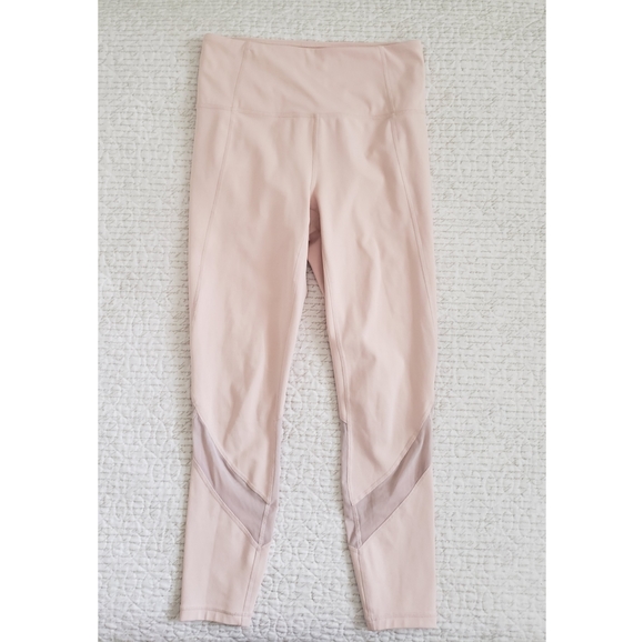 ATHLETA eclipse 7/8 Ballerina pink mesh tights S - Picture 2 of 9